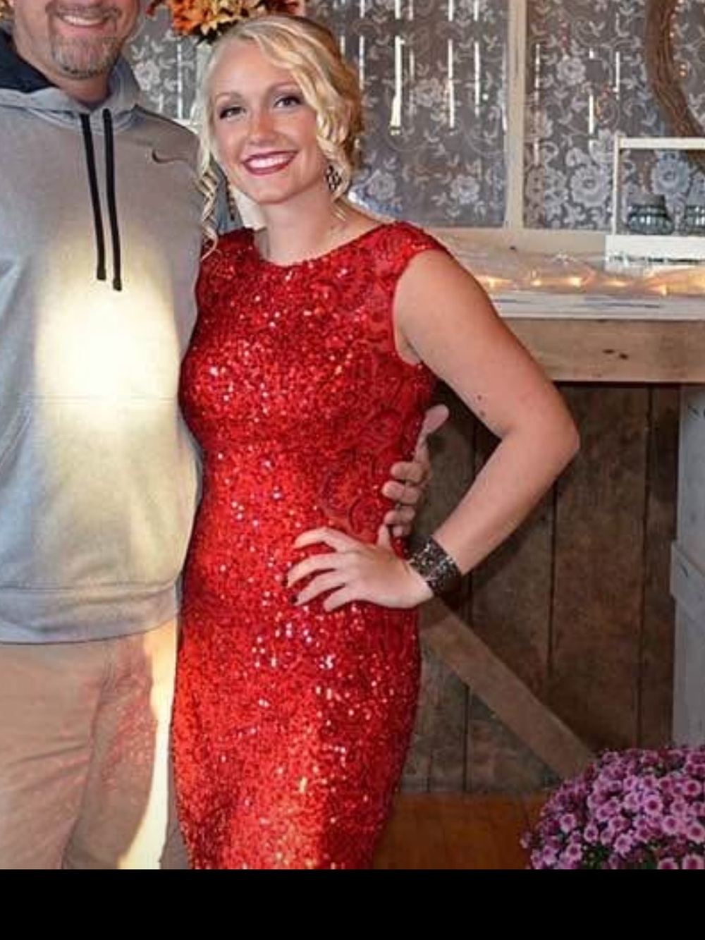 Scala Red Sequin Mini Dress